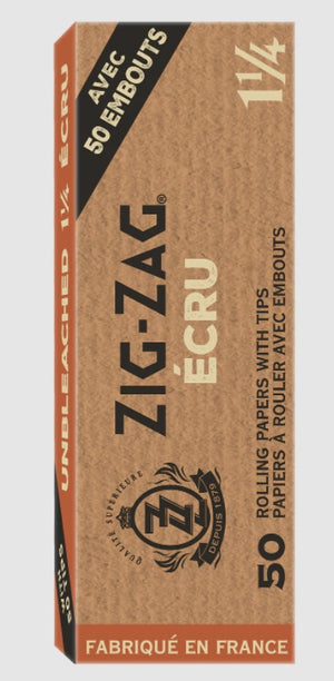 Zig Zag Unbleached 1 1/4 Rolling Kit W/ Tips (TAXES IN) - [420]