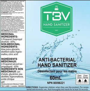 TBV Anti-Bacterial Hand Sanitizer - 60mL